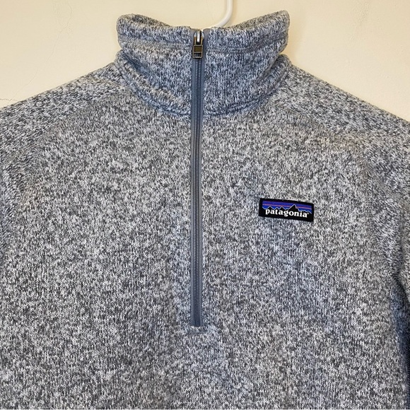 PATAGONIA Women's Better Sweater 1/4-Zip Fleece Knit Birch White Gray Sz Small - Picture 6 of 13